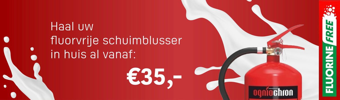 Fluor vrije schuimblussers - Website banners aanbieding