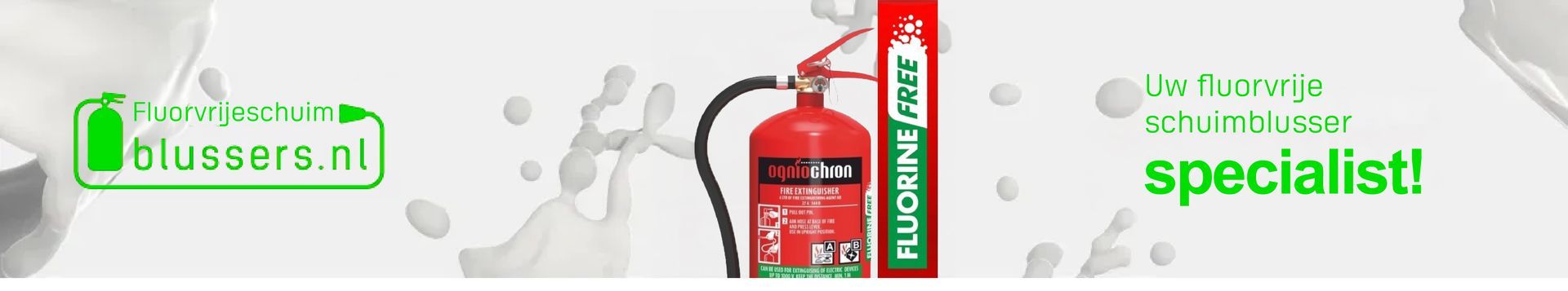 Fluorvrije schuimblussers website banner boven nieuw