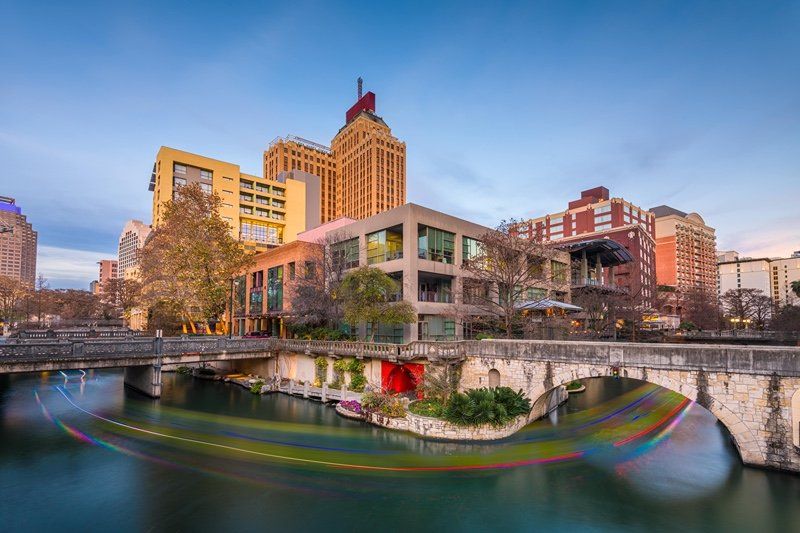image of downtown San Antonio by the river walk