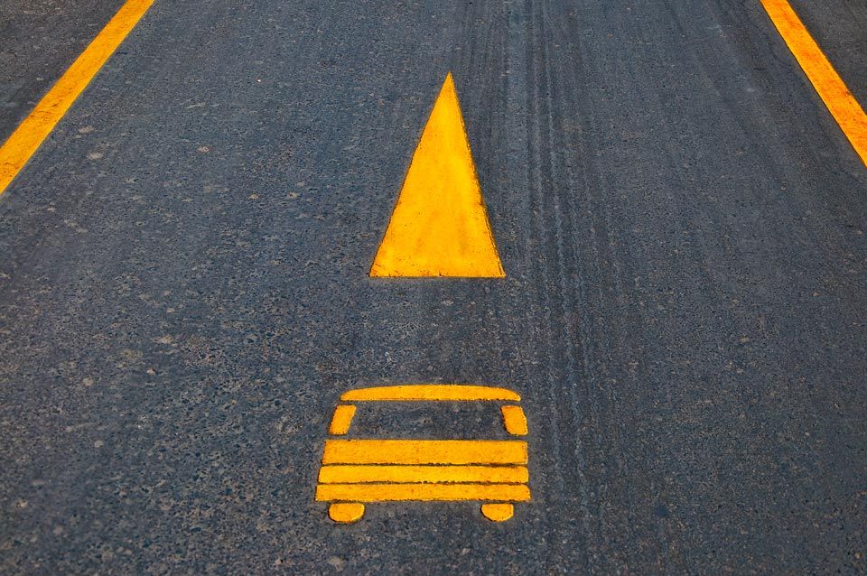 painted asphalt road