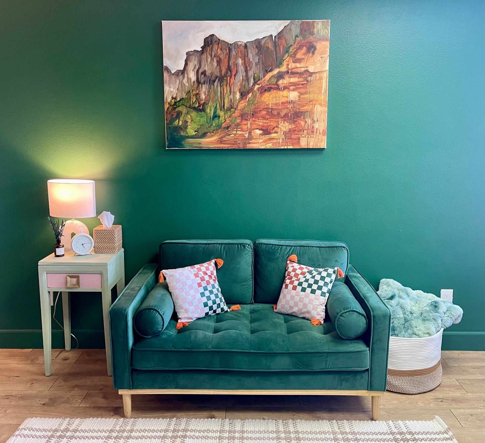 Couch in therapist office