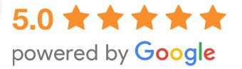 A logo for a company that is powered by google