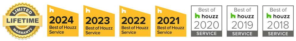 A row of stickers with the years 2024 , 2023 , 2022 , 2021 , 2020 , 2019 , and 2018.