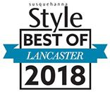 A logo for the style best of lancaster 2018.