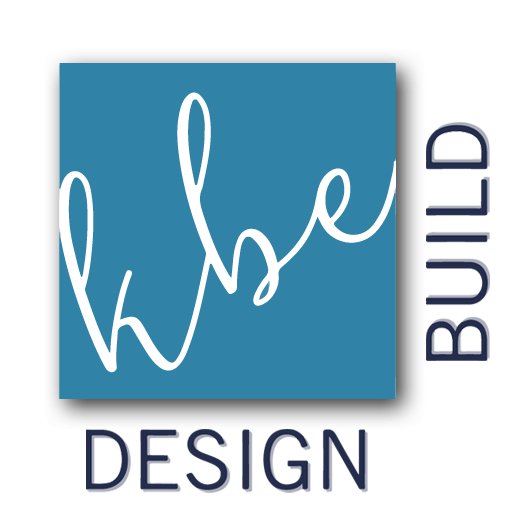 A logo for wise design build with a blue background