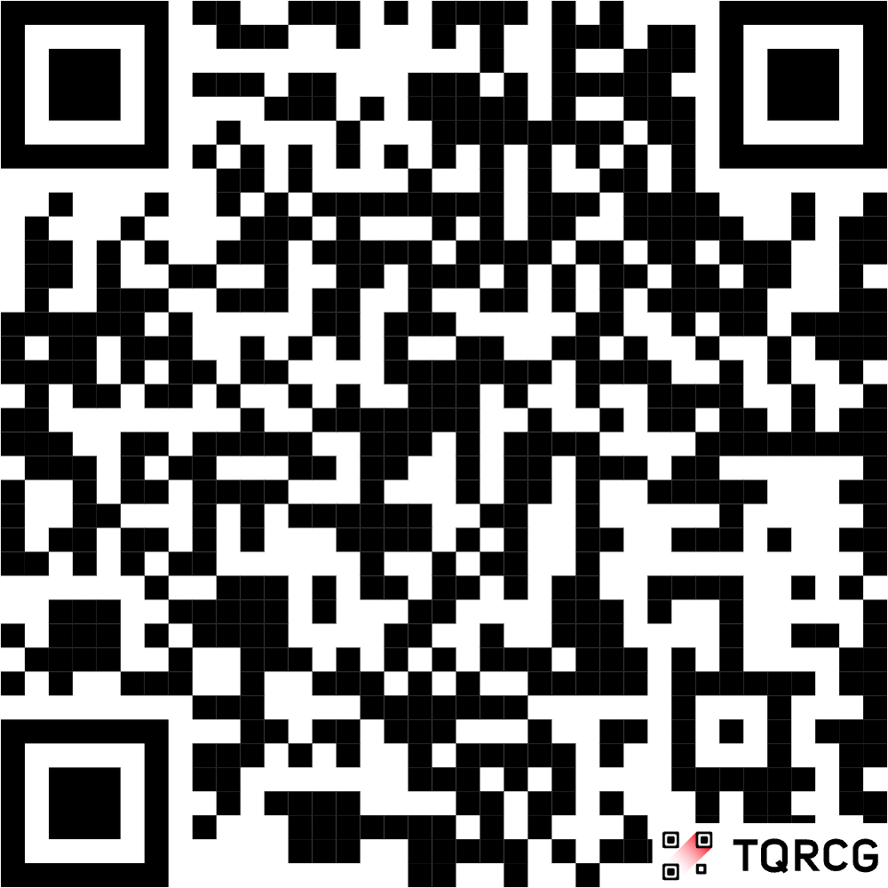 A black and white qr code with a lot of squares and lines.