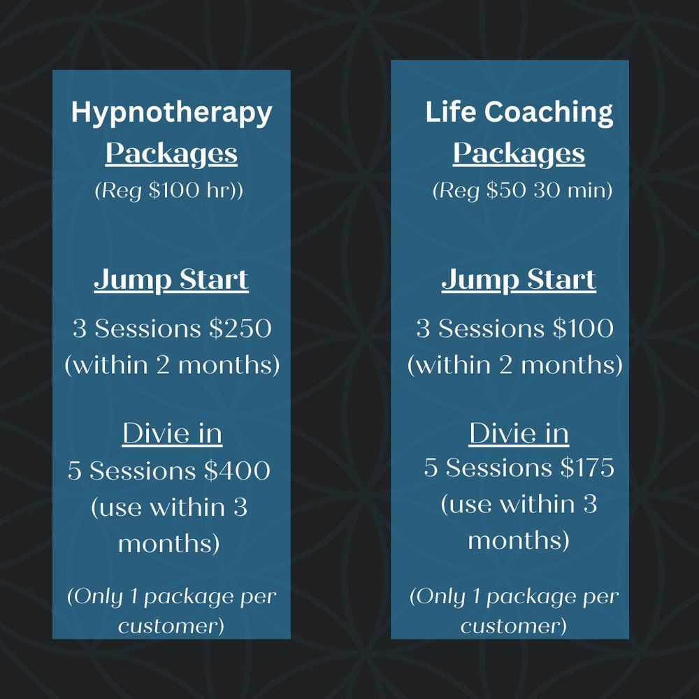 Hypnotherapy and Life Coaching Packages
