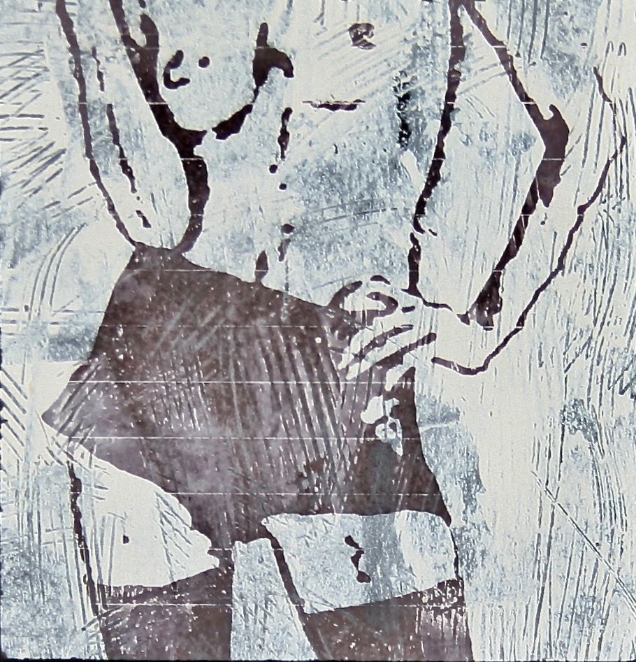 Mixed media artwork by Ennio Benaia portraying a woman.