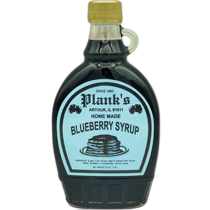 Amish Made Syrup 16 oz. Jar. Blueberry Syrup