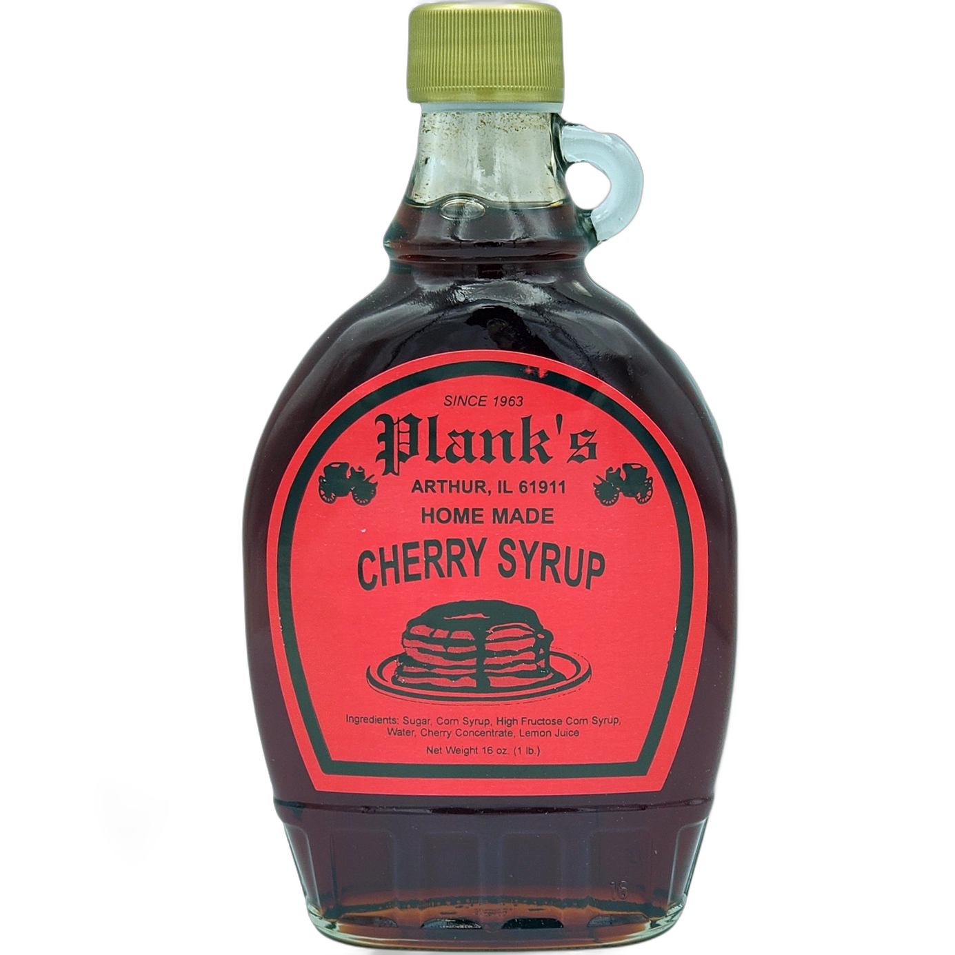 Amish Made Syrup 16 oz. Jar. Cherry Syrup