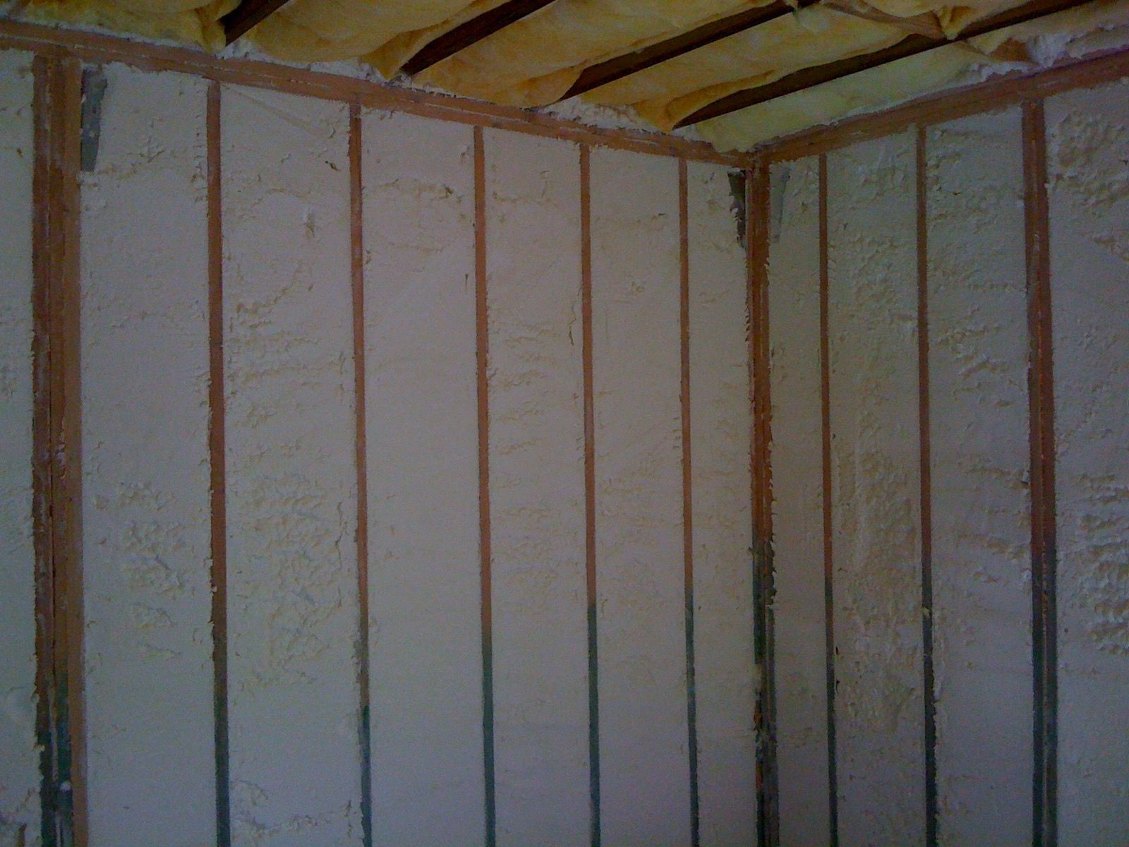A room with a lot of foam on the walls and ceiling.