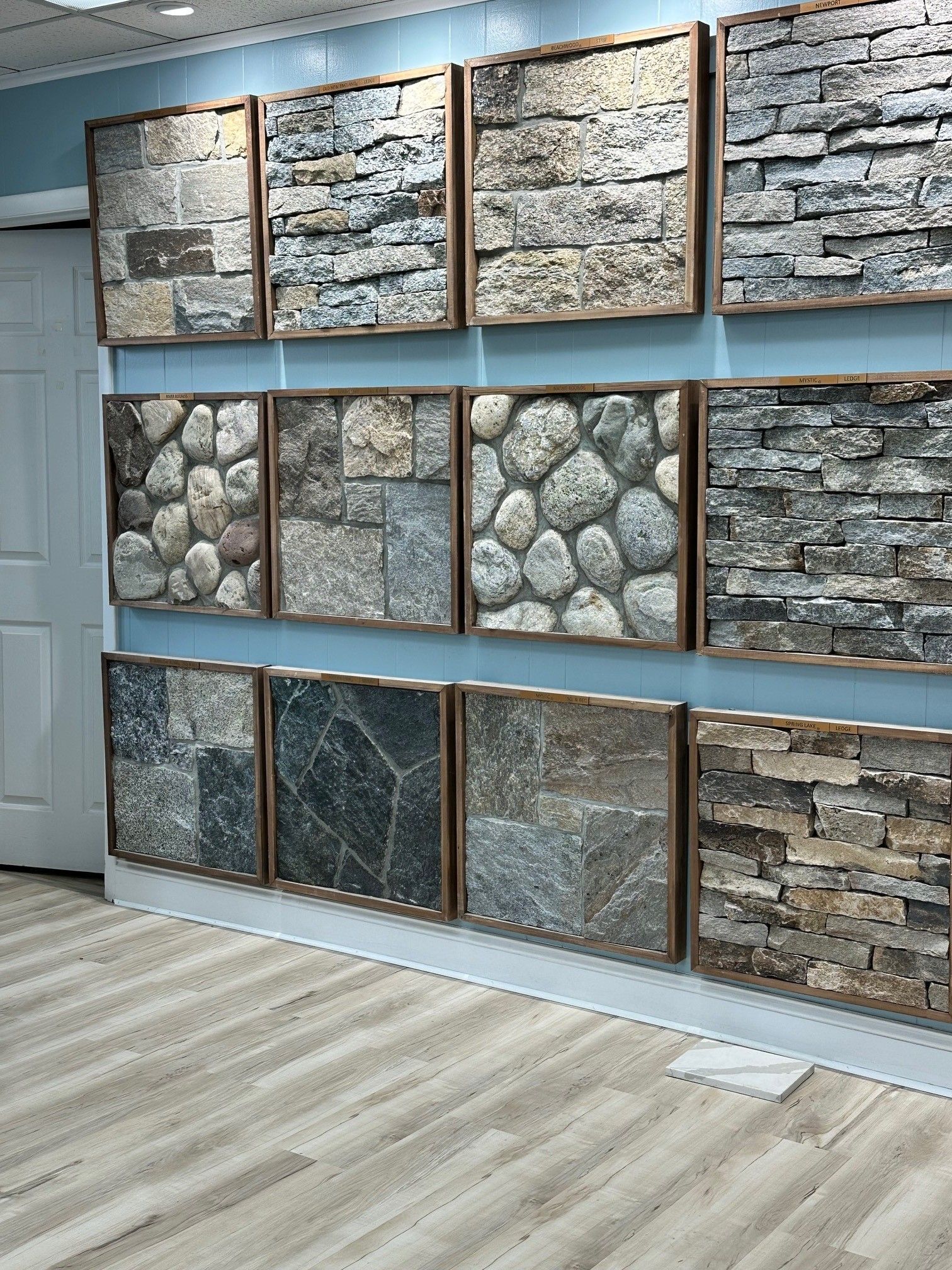 warehouse filled with lots of stone 