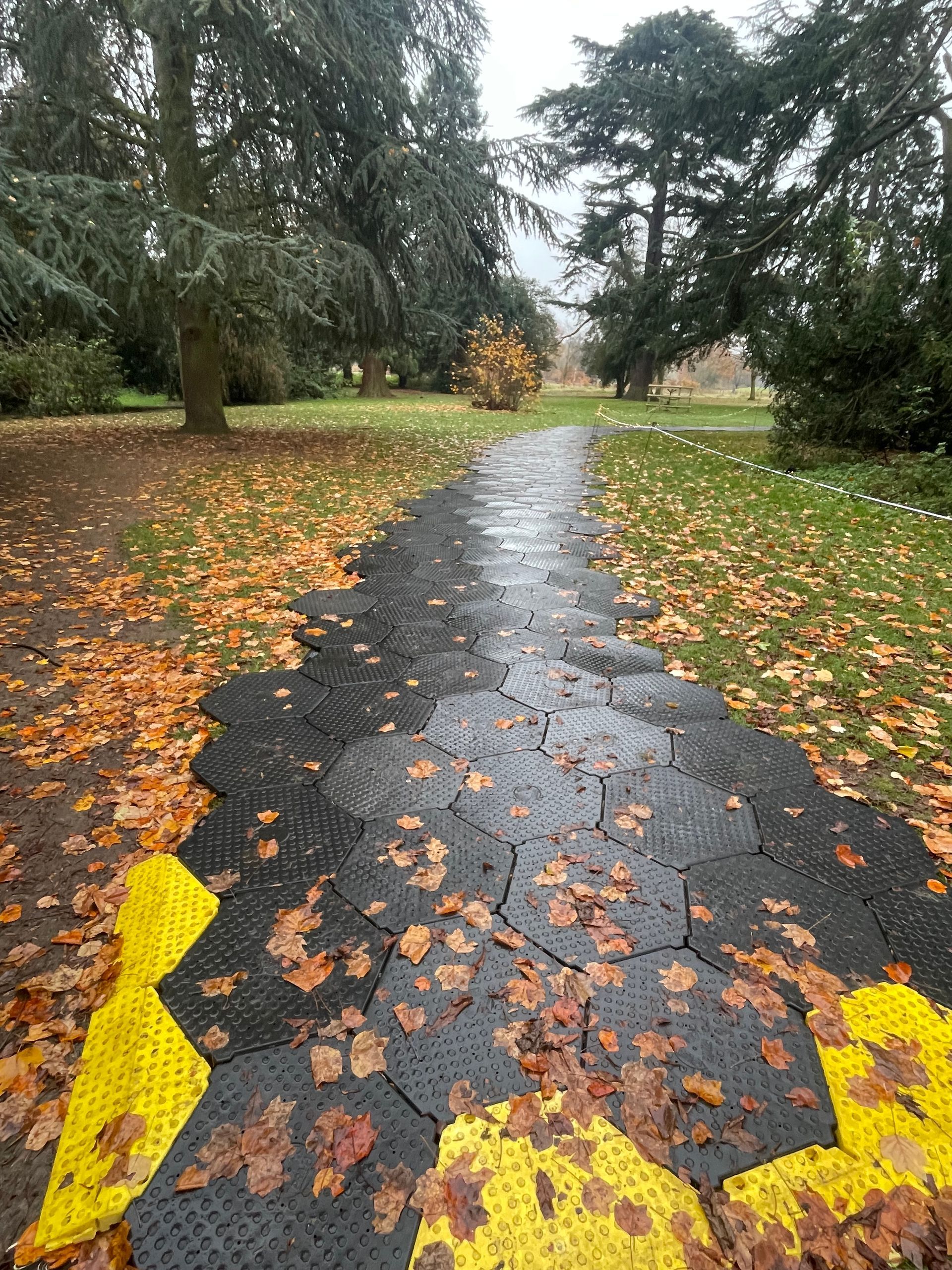 Temporary pedestrian walkway
