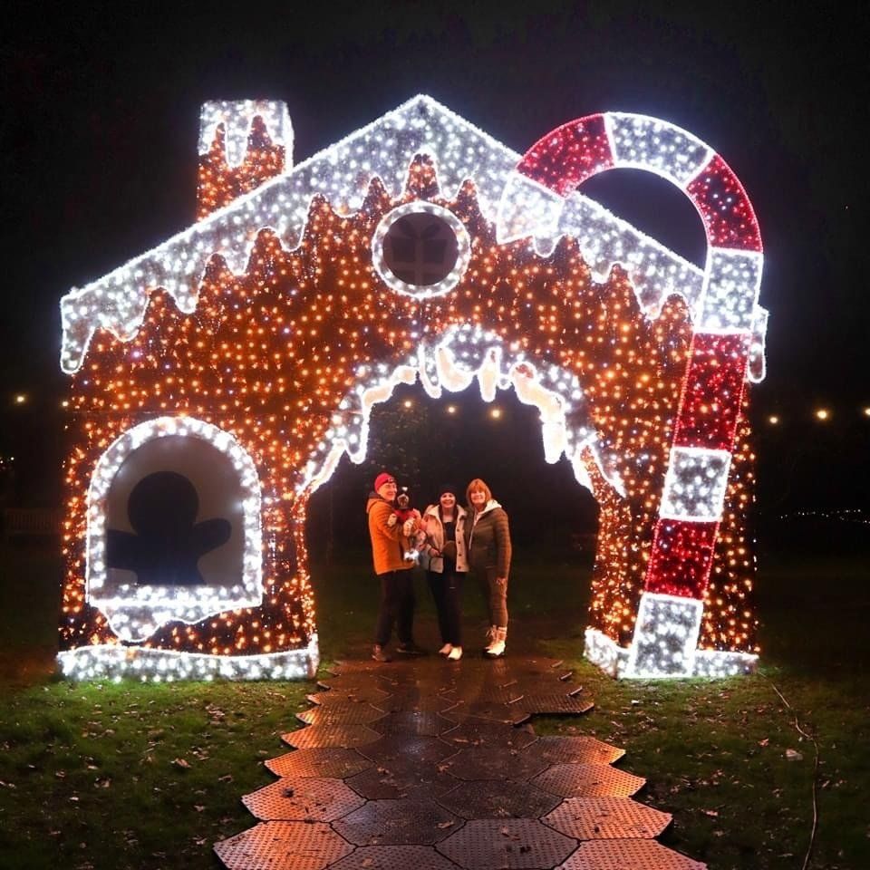 Temporary Pathway for Christmas Light Trail