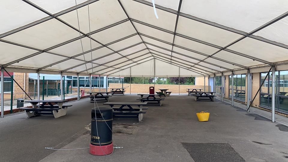 Temporary playground marquee