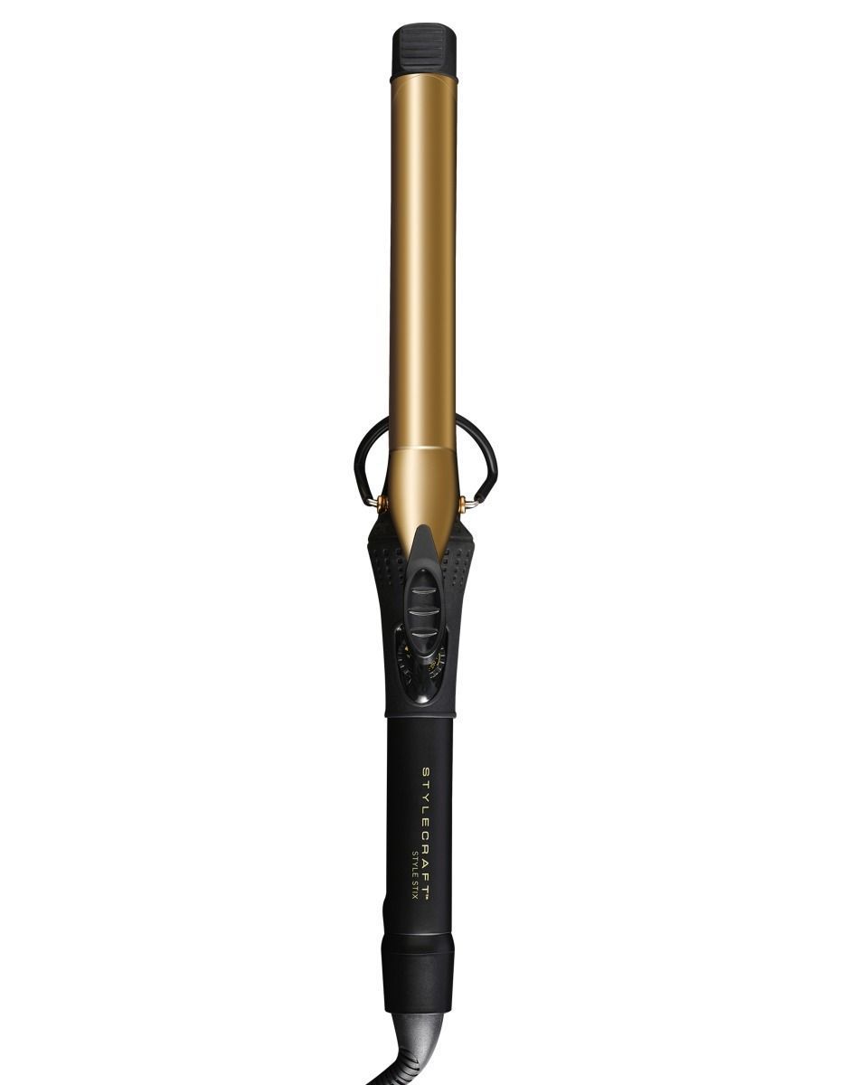 24K Gold Hair Style Stix Long Spring Curling Iron