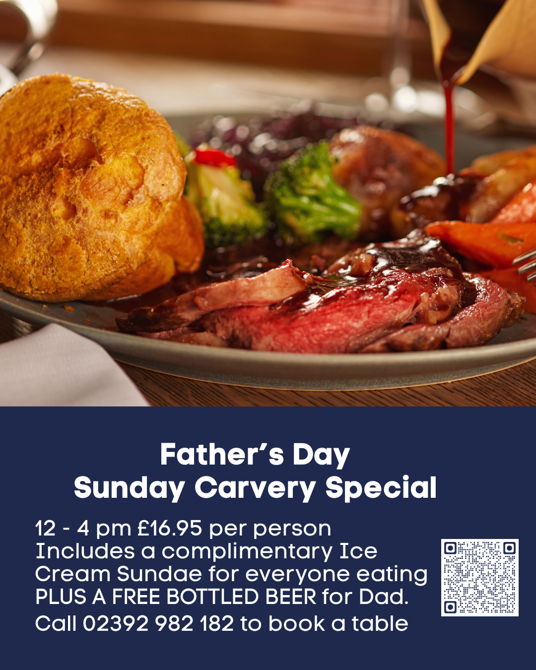 Sunday Carvery & Roast Dinner in Portsmouth at Horatio's