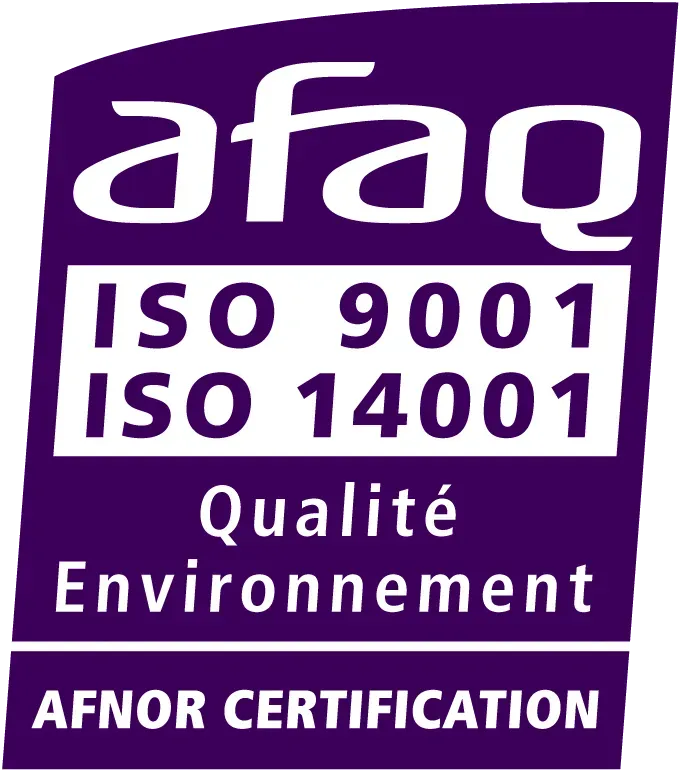 Logo ISO 9001 - 14001 Afnor - fabricants granulés plastiques recyclés