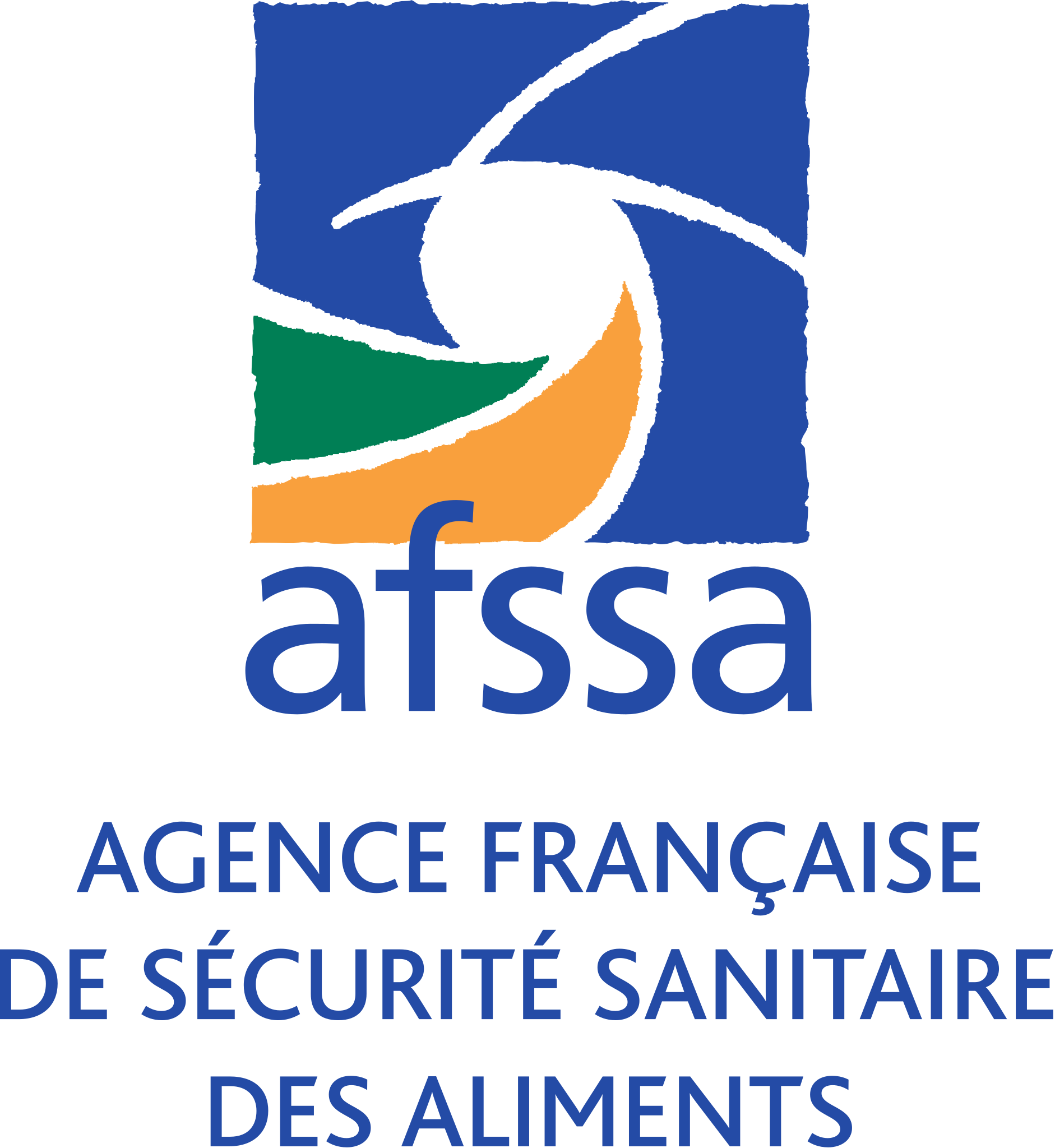 Logo Agence française de sécurité sanitaire des aliments - lebel pour granulés PET recyclés alimentaires