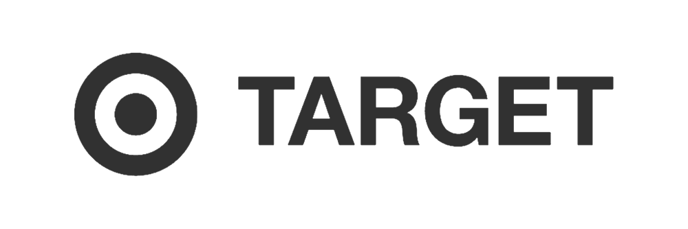 Target logo with black bullseye icon and wordmark on white background