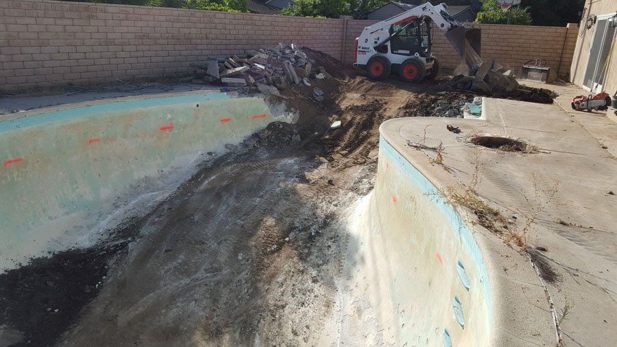 Inground Pool Removal — Mira Loma, CA — Sneve Bobcat Service