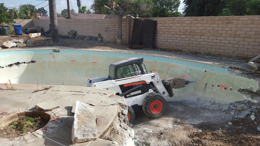 Pool Removal Contractor — Mira Loma, CA — Sneve Bobcat Service