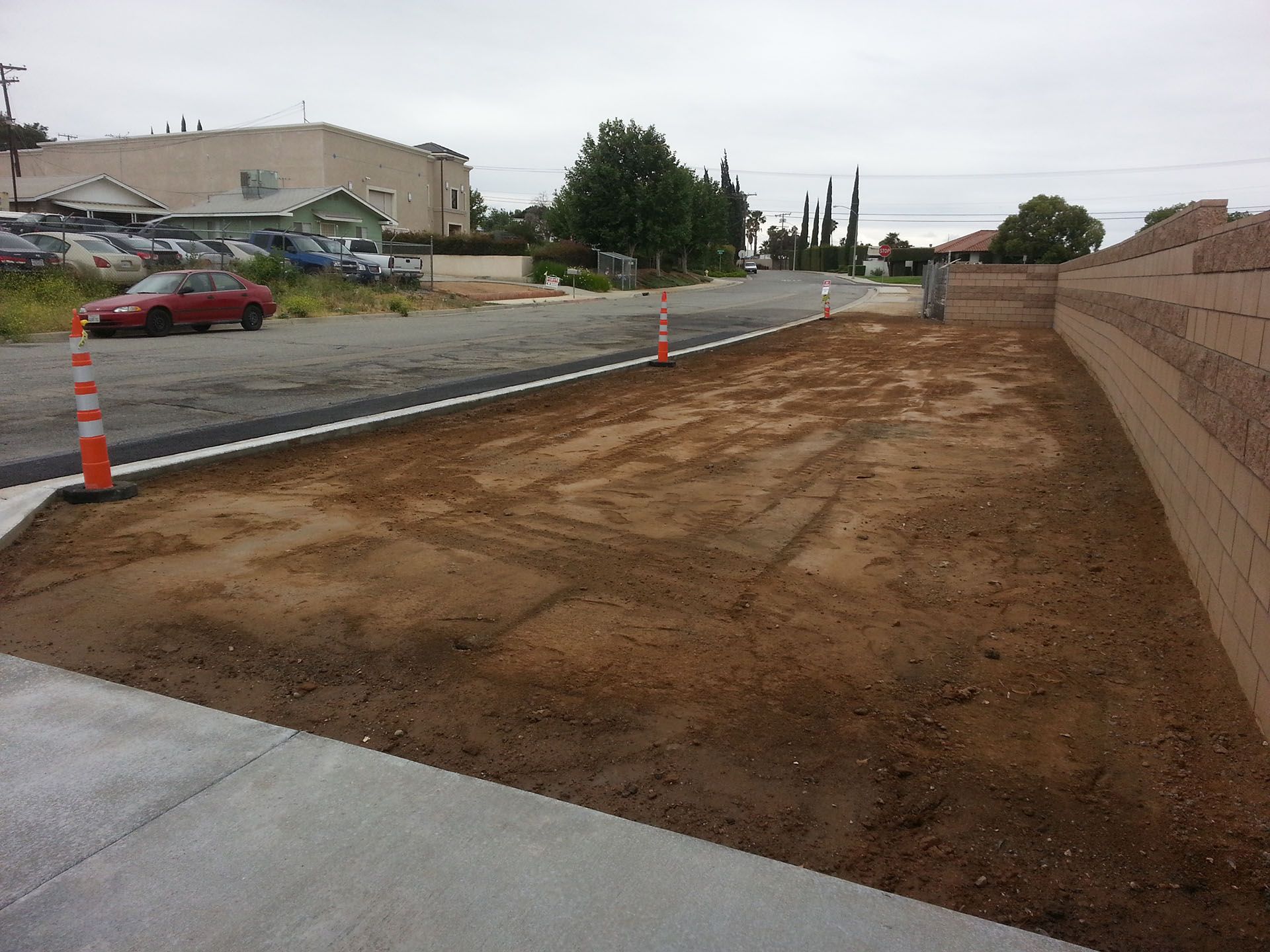 Breaking Concrete Road — Mira Loma, CA — Sneve Bobcat Service