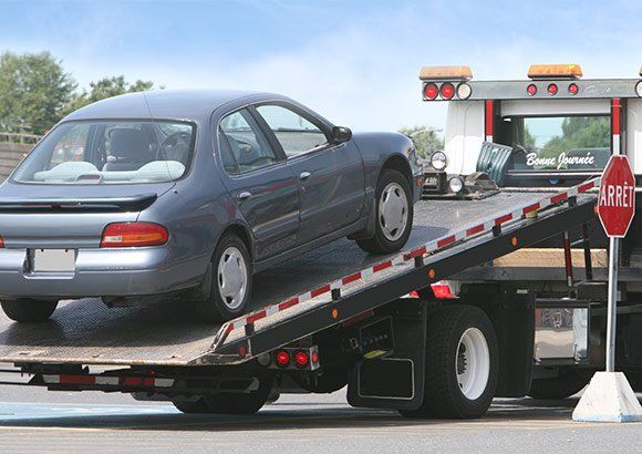Small Vehicle Getting Towed — Morristown, NJ — Gerry's Heavy Duty Towing