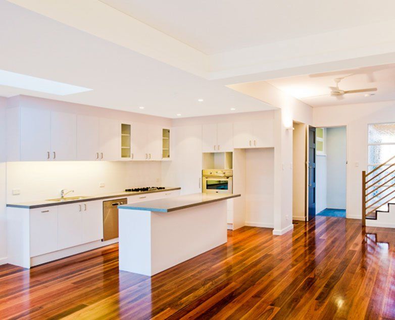Kitchen With Hardwood Floors — Painting Services in Central Coast, NSW
