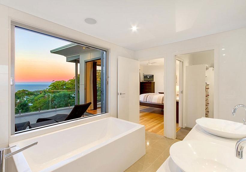 Bathroom With Large Window — Painting Services in Central Coast, NSW