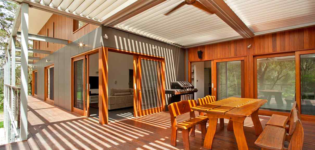 Alfresco Area Made With Wood — Painting Services in Central Coast, NSW