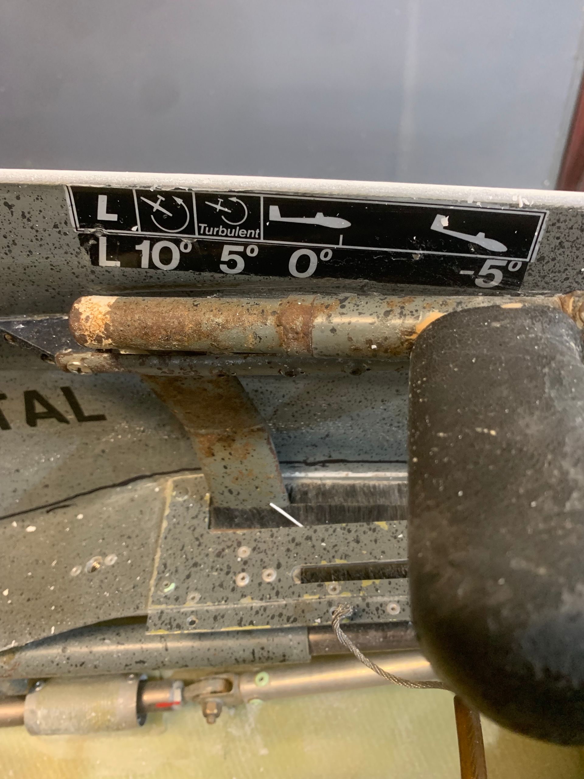 A close up of a machine with a label on it.