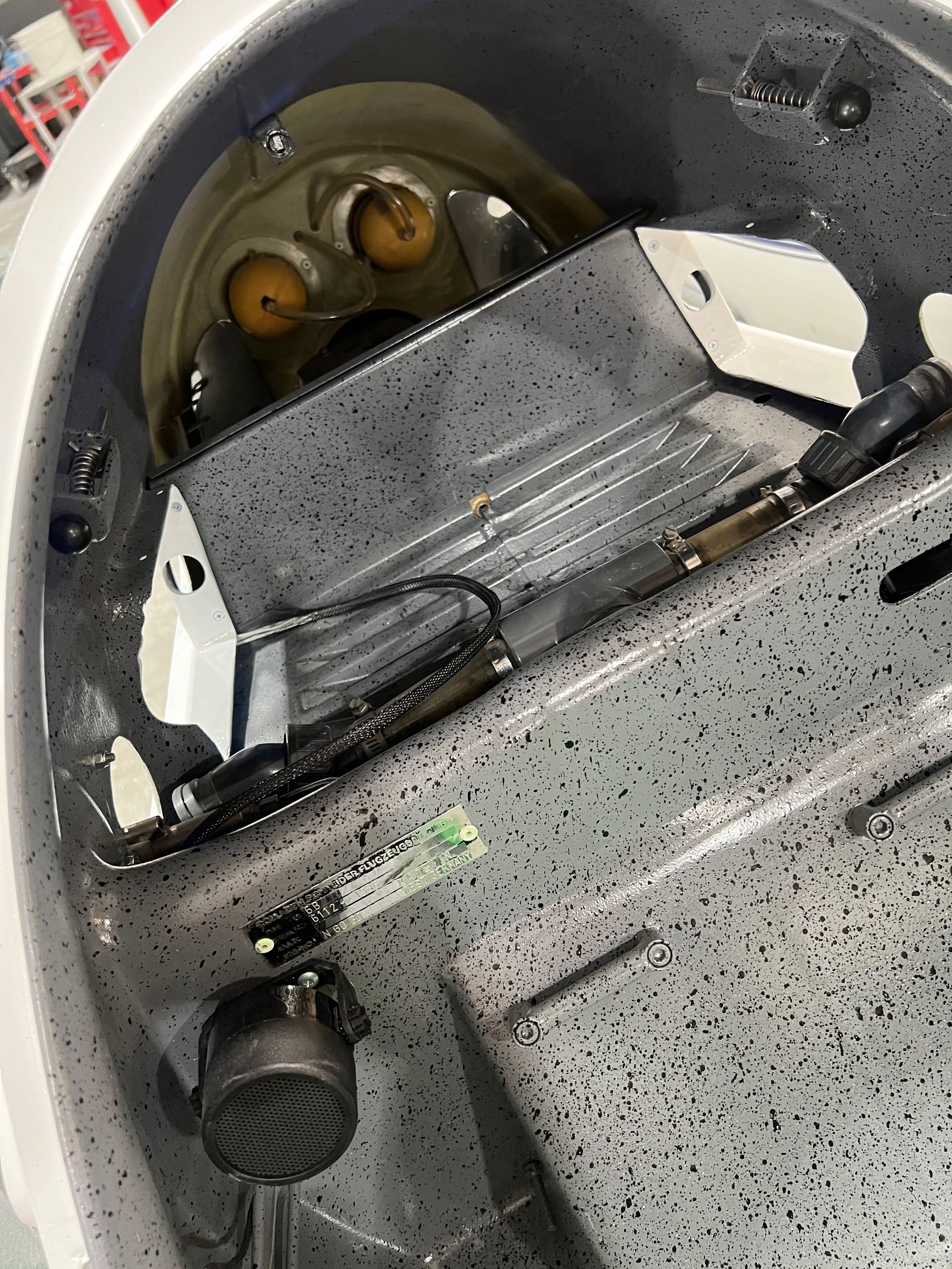 A close up of the inside of a washing machine.