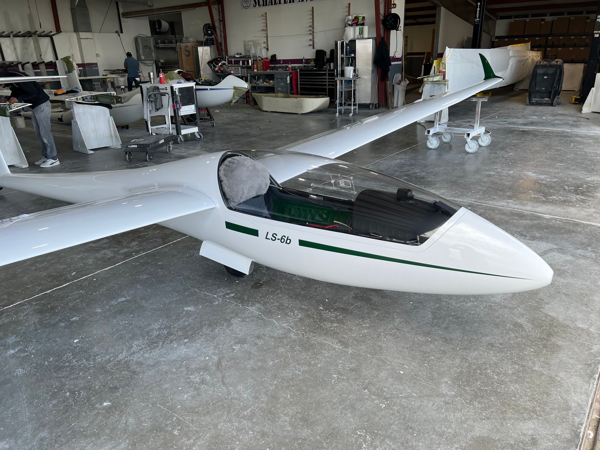 A white plane with the letters csa on the side