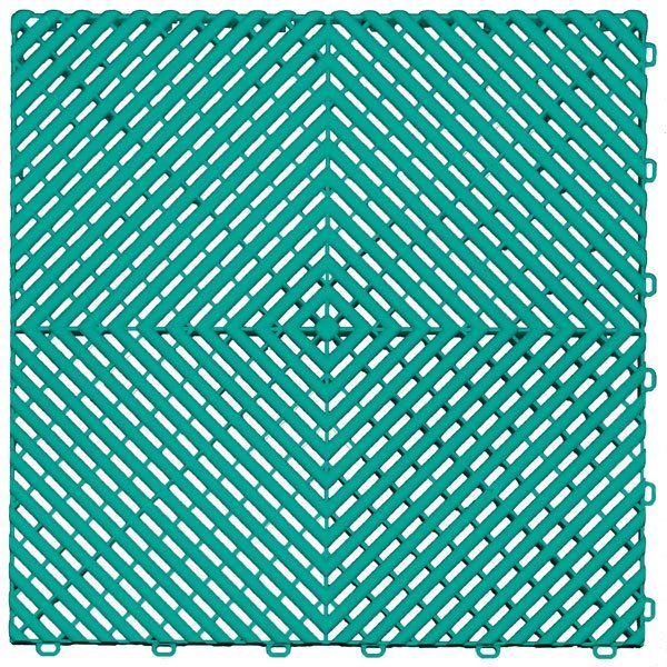 Teal color option for swisstrax garage floor tiles