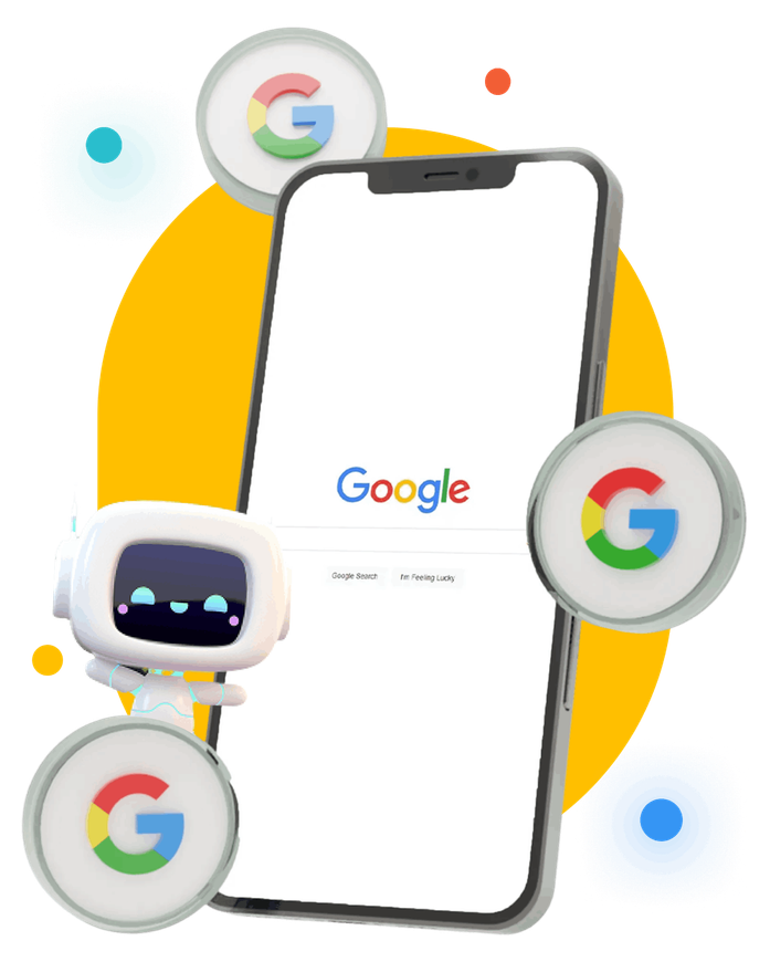 Black sheep wearing sunglasses, headset, and suit, working on a laptop with robot and chat bubbles.