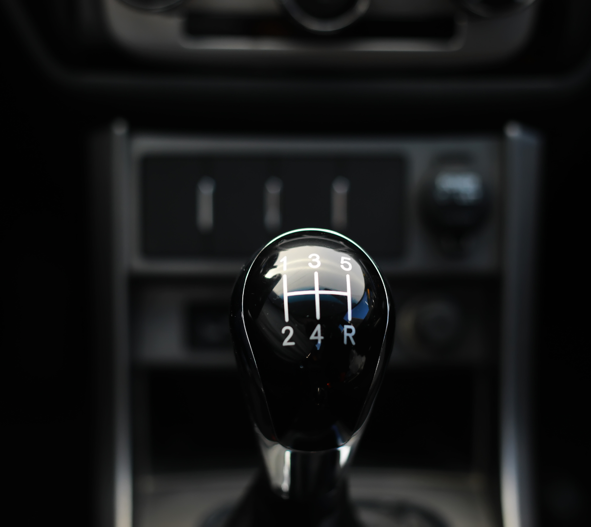 A close up of a shifter in a car