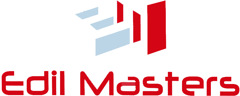 il logo di edil masters è rosso e grigio su sfondo bianco.