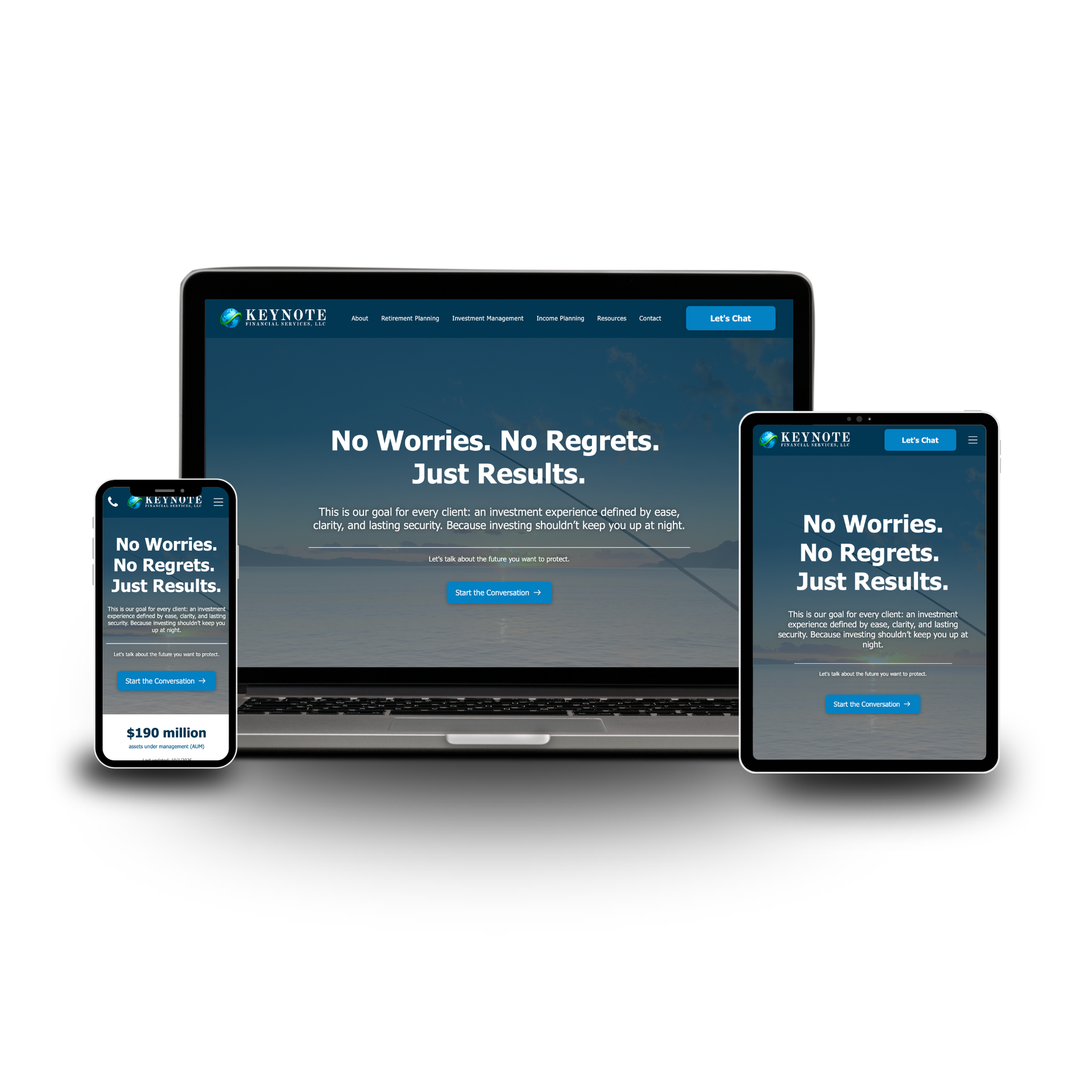 Keynote Financial website design