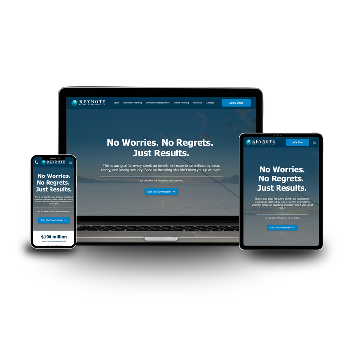 Keynote Financial website design