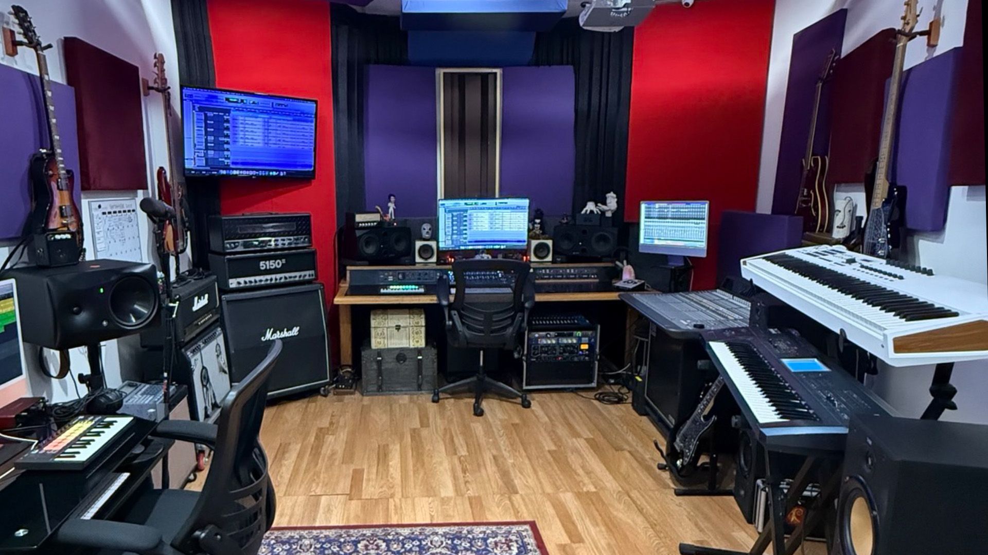 Music production room for a private lesson