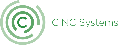 The cinc systems logo is a green circle with a c in the middle.