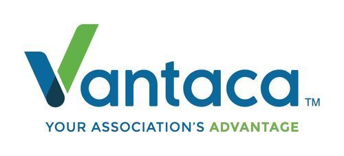 The vantaca logo is blue and green and says `` your association 's advantage ''.