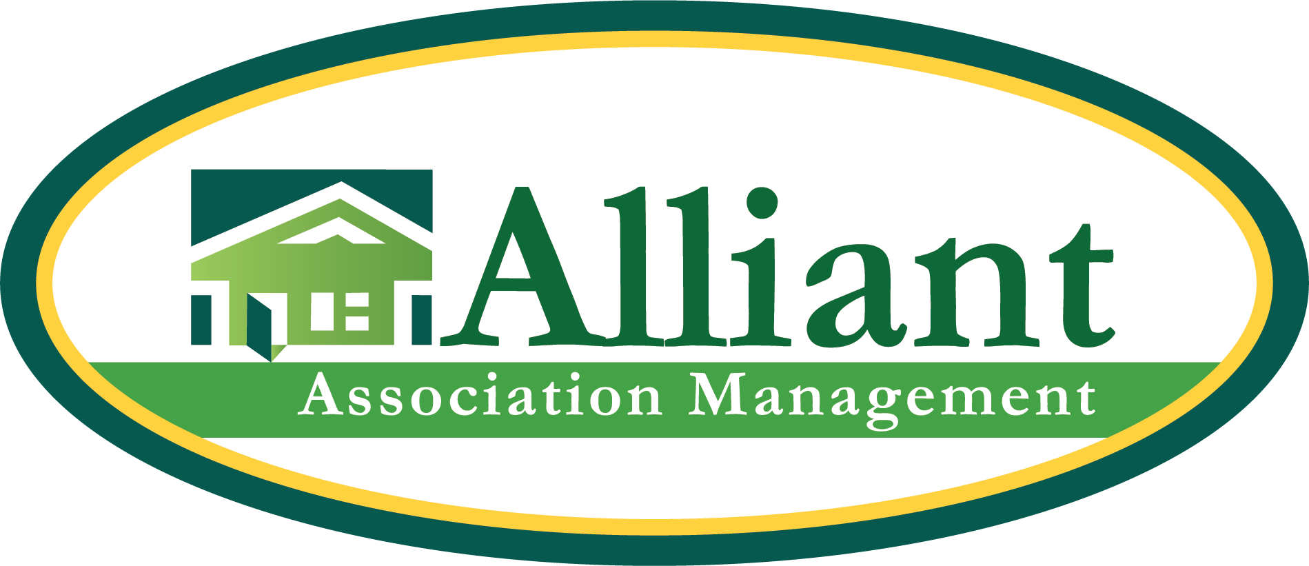 A logo for a company called alliant association management