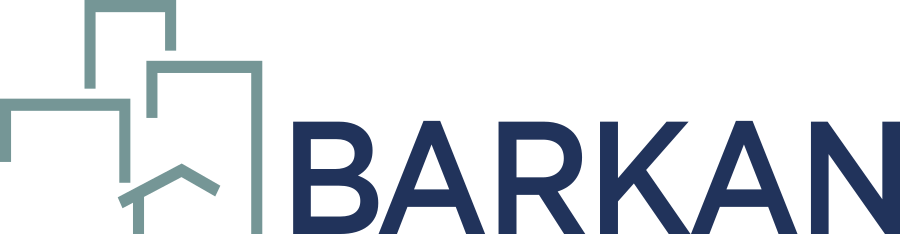 A logo for a real estate company called barkan.