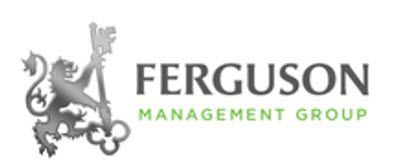 Ferguson Management Group logo with gray lion and black-and-green text on white background