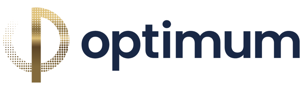 The optimum logo is on a white background.