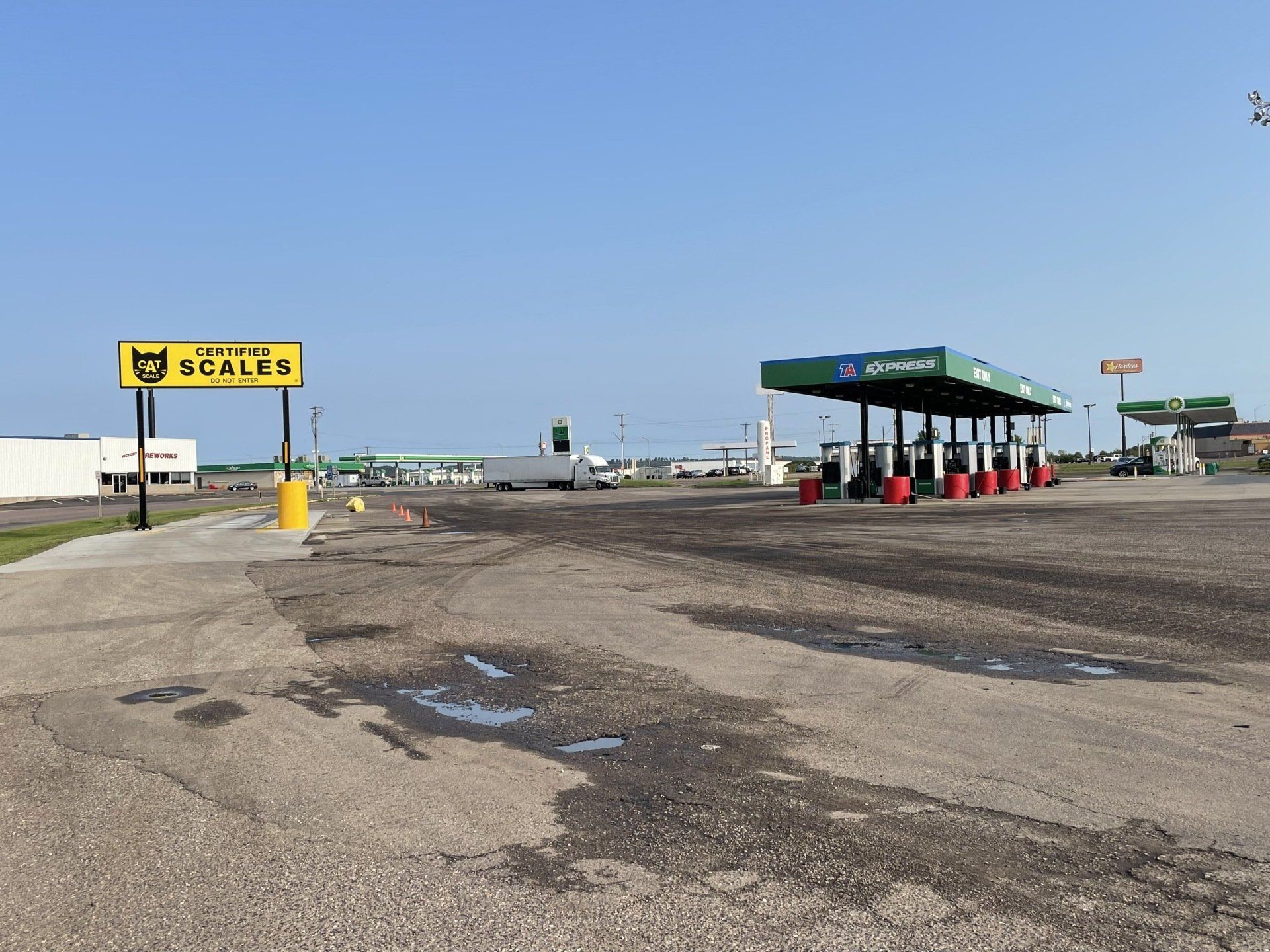 Osseo Truck Stop Golden Oil Company Proud American Co. in Wisconsin
