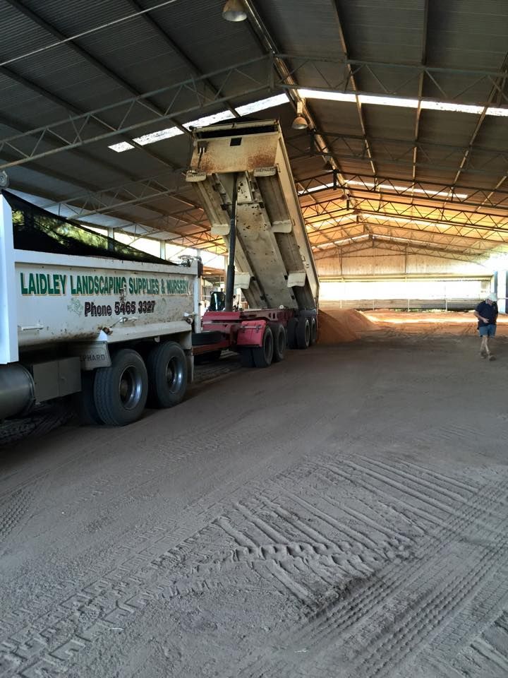 Truck unloading sand | Plainland, QLD | Laidley Landscaping Supplies