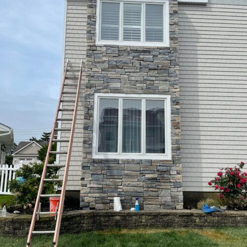Ladder Is Leaning Against The Side — Ocean City, NJ — Padula Masonry